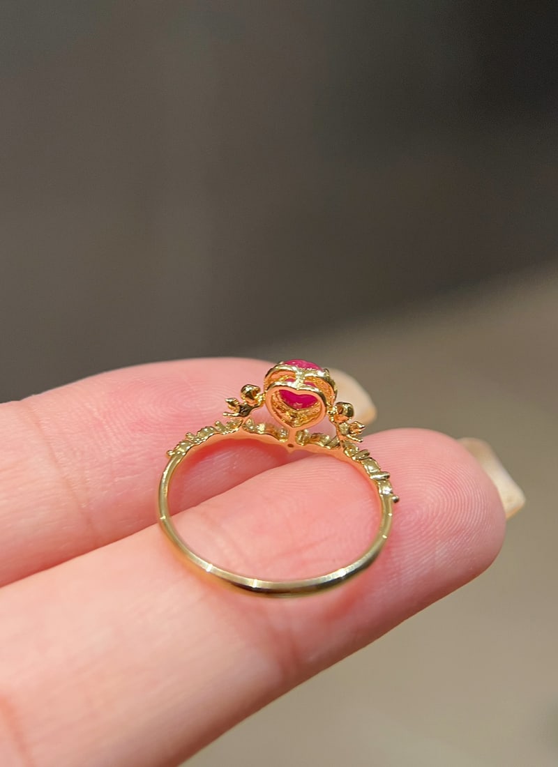 18K Ruby Cupid Ring - 6