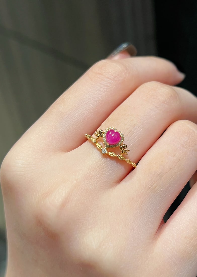 18K Ruby Cupid Ring - 7