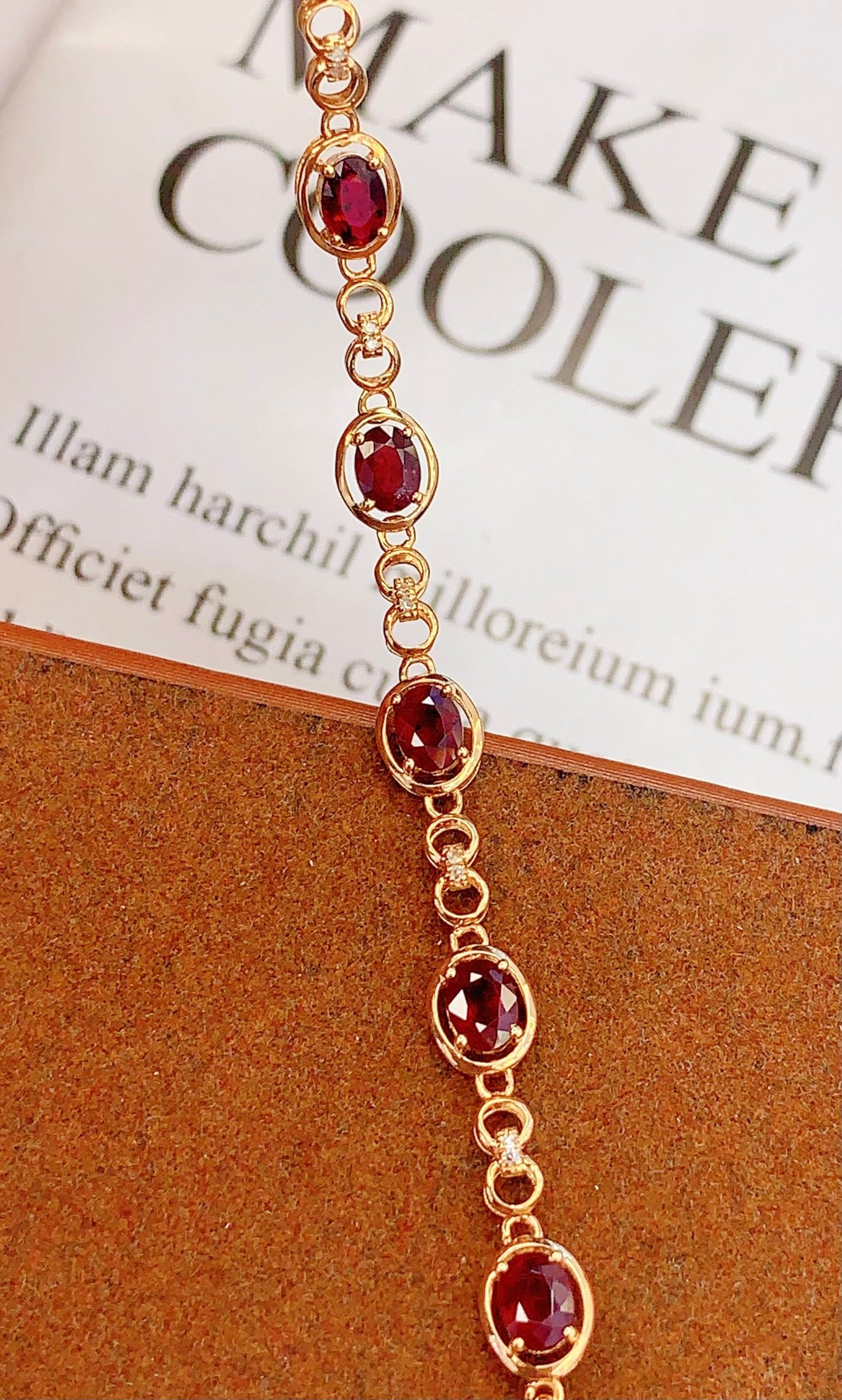 18k Natural Ruby Bracelet - 2