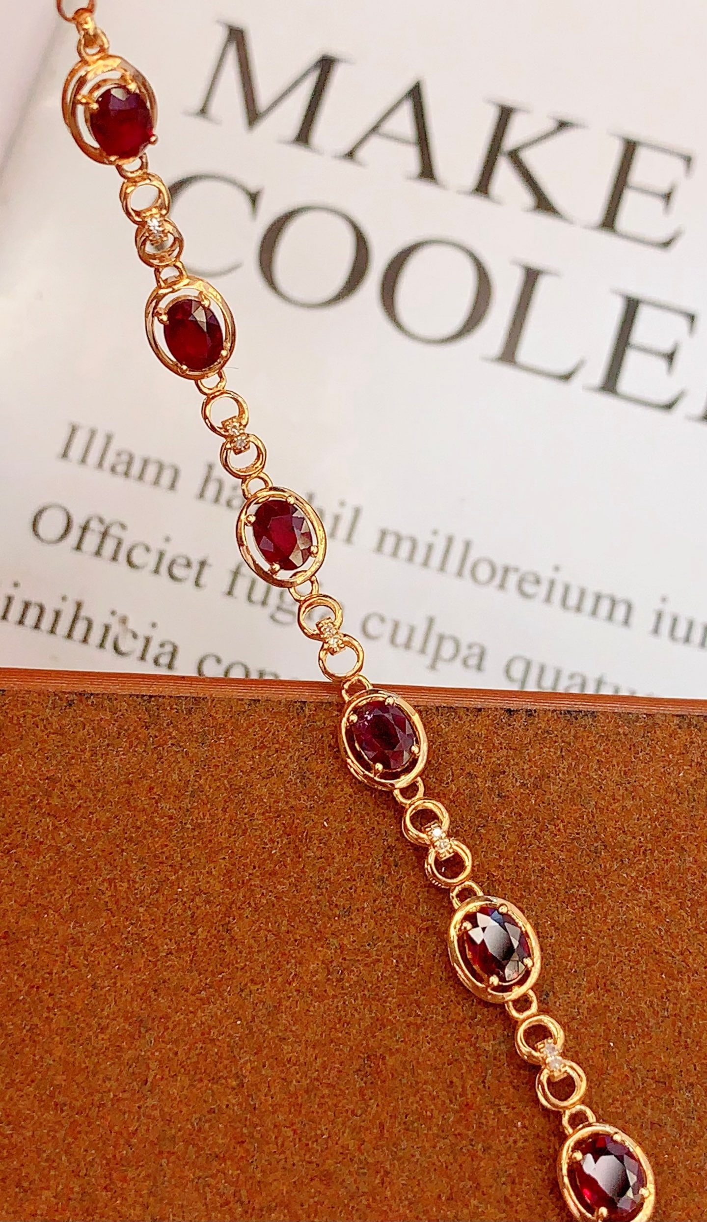 18k Natural Ruby Bracelet - 5