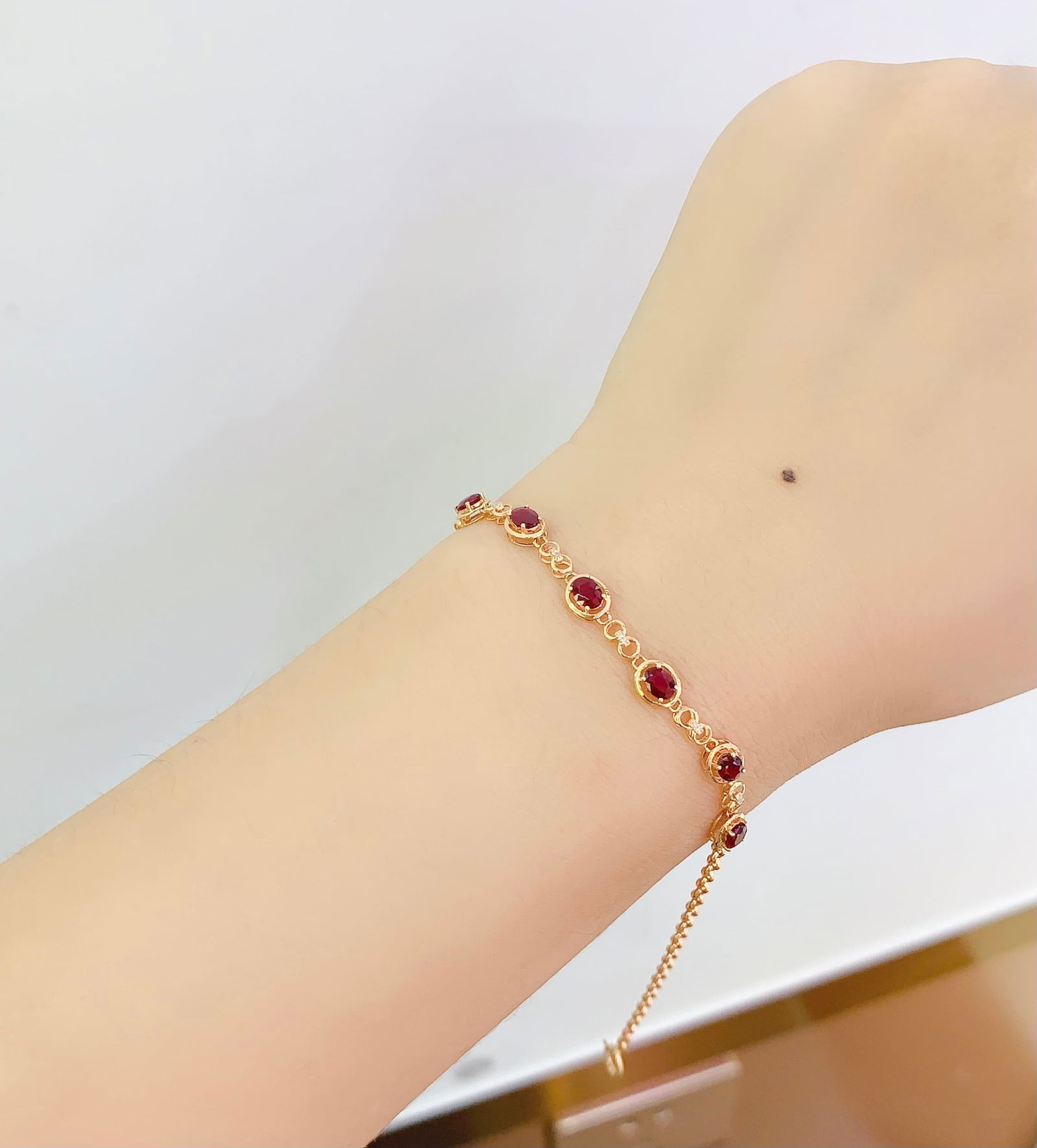 18k Natural Ruby Bracelet - 6