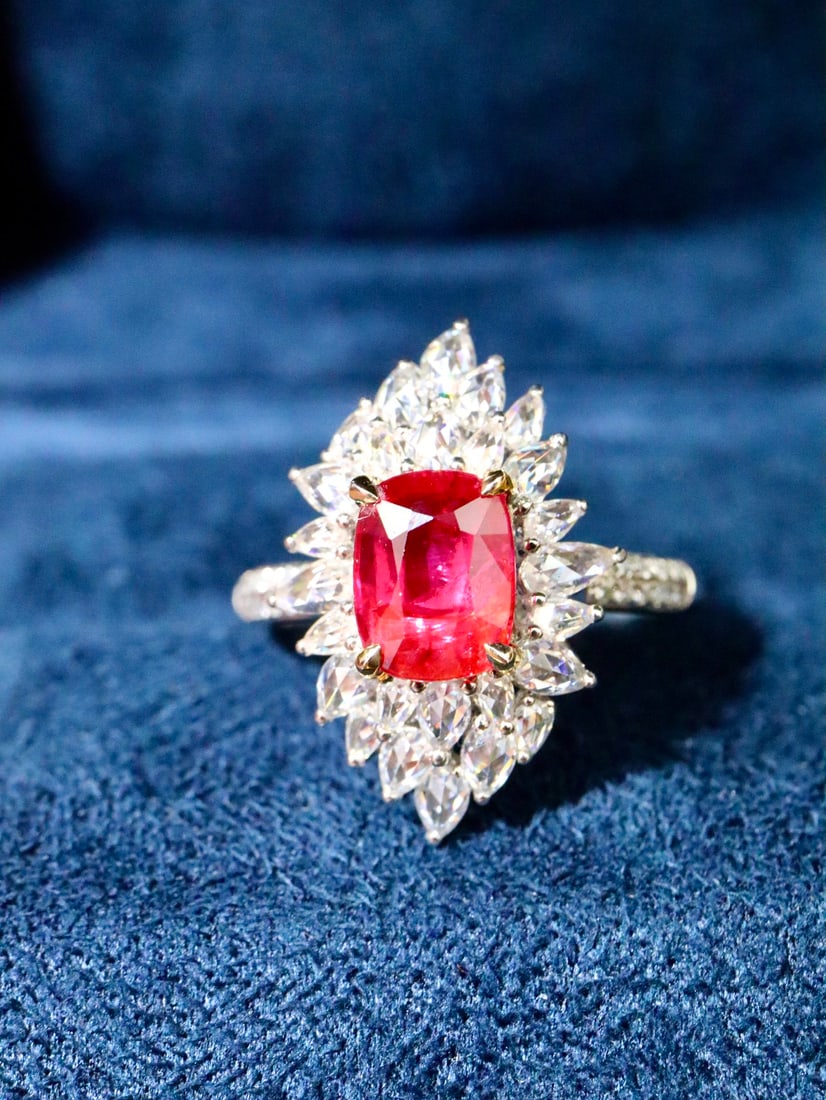 18k untreated ruby ring