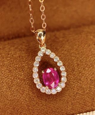 18k Natural Unheated Ruby Clavicle Necklace (1 of 7)