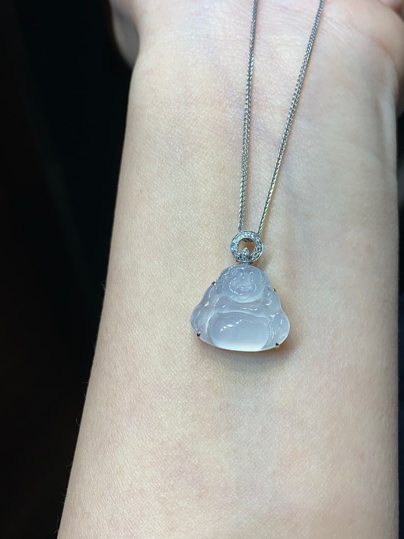 High Ice Little Buddha Pendant 18k Gold Diamond: High Ice Buddha pendant, made with 18k real gold and real diamonds. Overall size is 20.3 x 16.5 x 7.1 millimeters. Freight: 1.International Freight: Foreign shipping charges are determined by