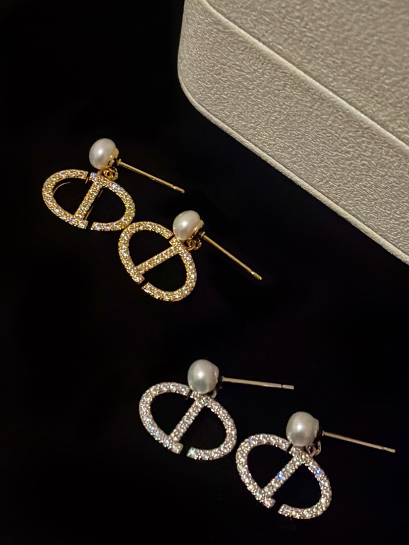 Zirconia Pearl Earrings (1 of 6)