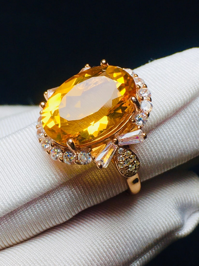 Natural citrine ring - 5