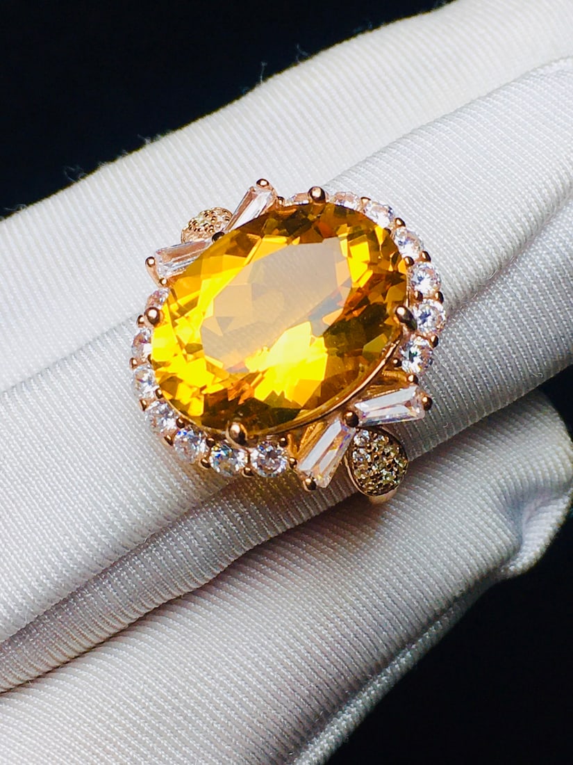 Natural citrine ring - 6