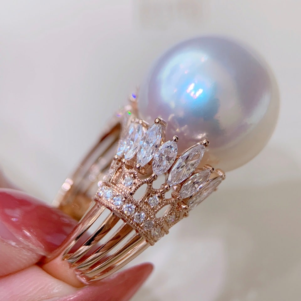 Natural pearl ring - 3