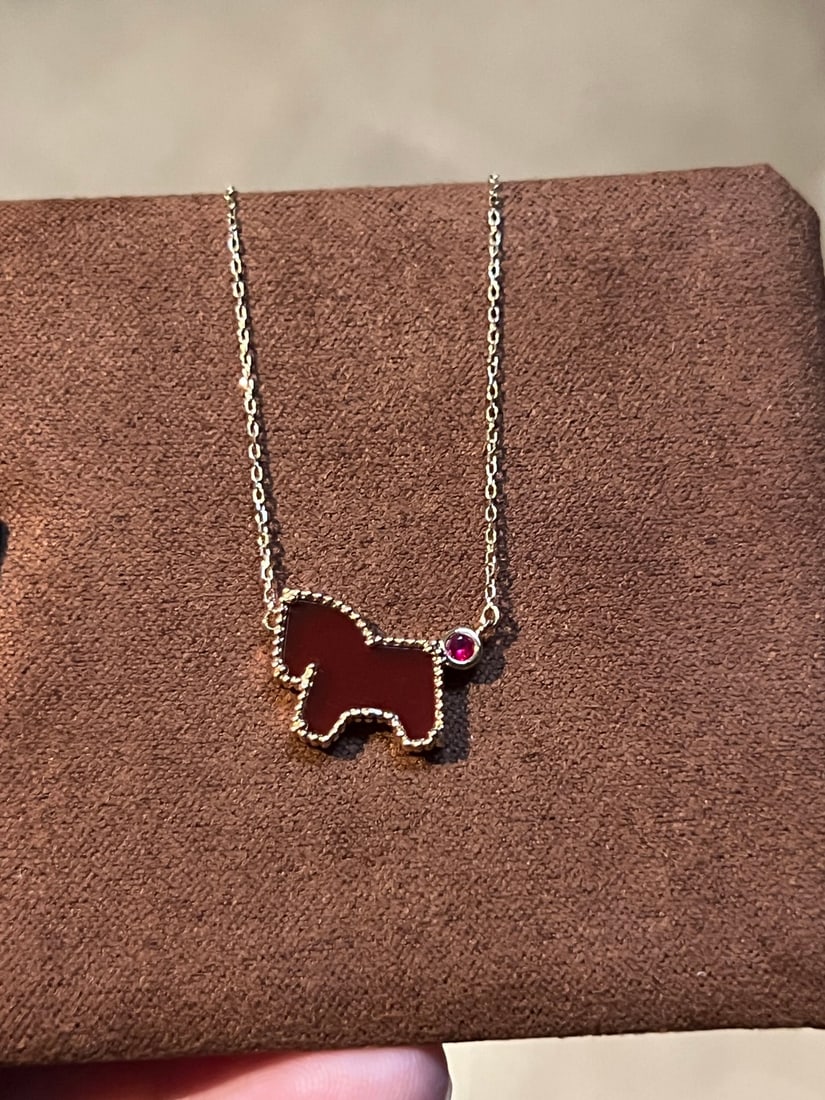 18k Gold Ruby Necklace - 3