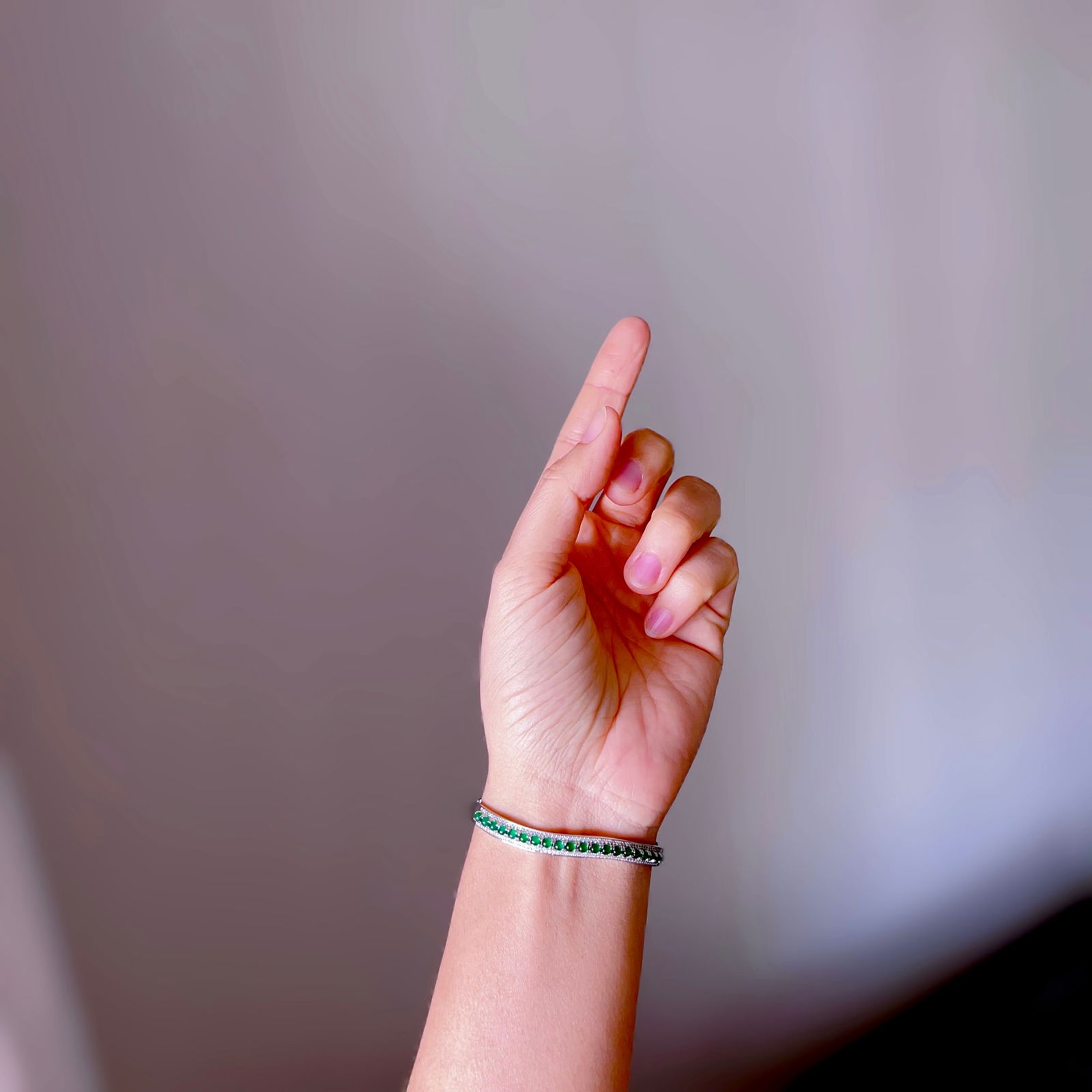 Natural jadeite bangle - 9