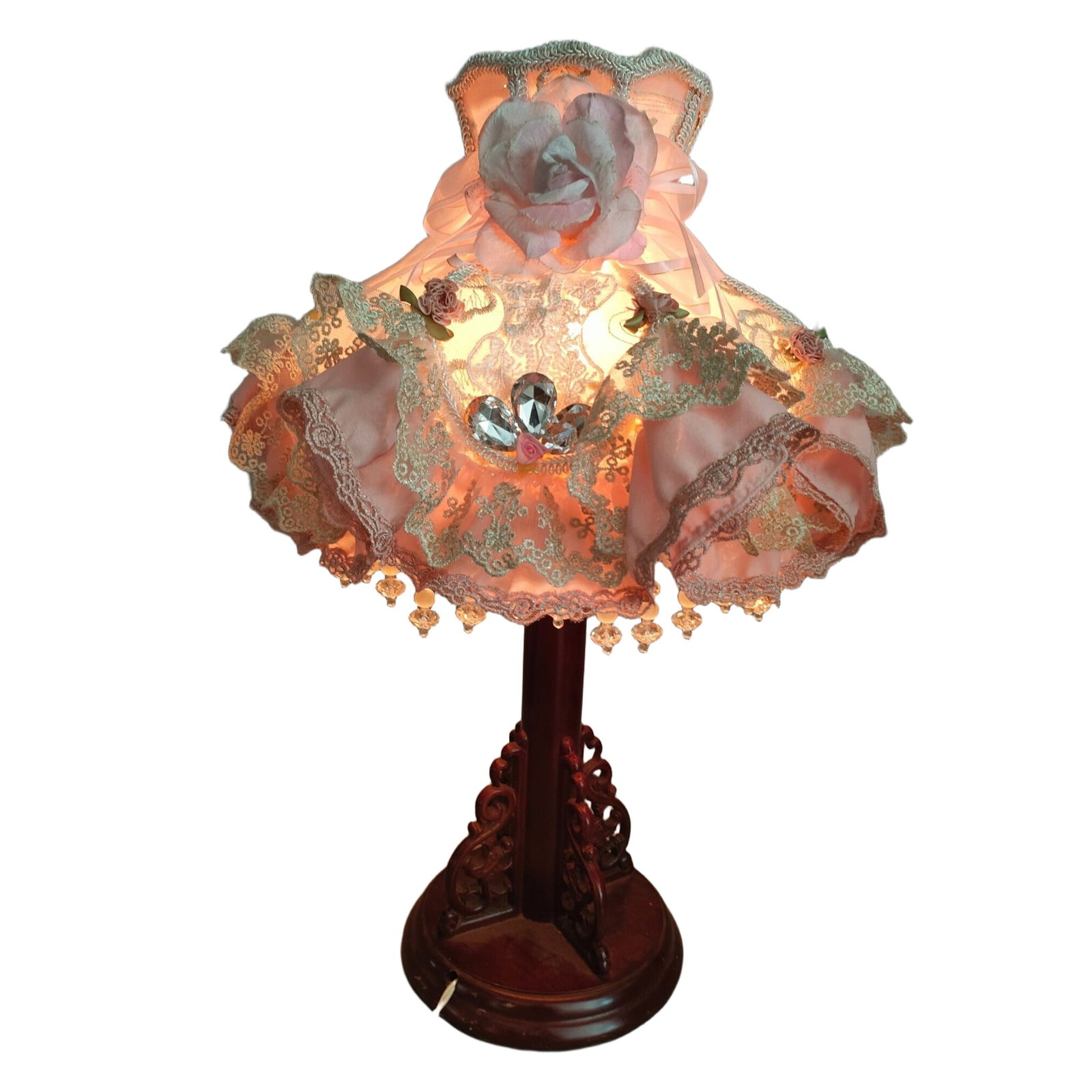 European Wooden Base Lamp (1 of 8)