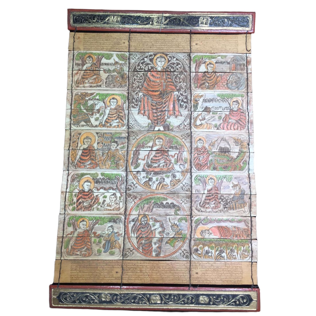 Palm Leaf Manuscript Ancient Indian Document: Bhaisajyaguru Sutra, known as the 'Buddhist panda', originating from ancient India. Mostly Buddhist scriptures, some are ancient Indian Sanskrit documents, with extremely high cultural relics value.