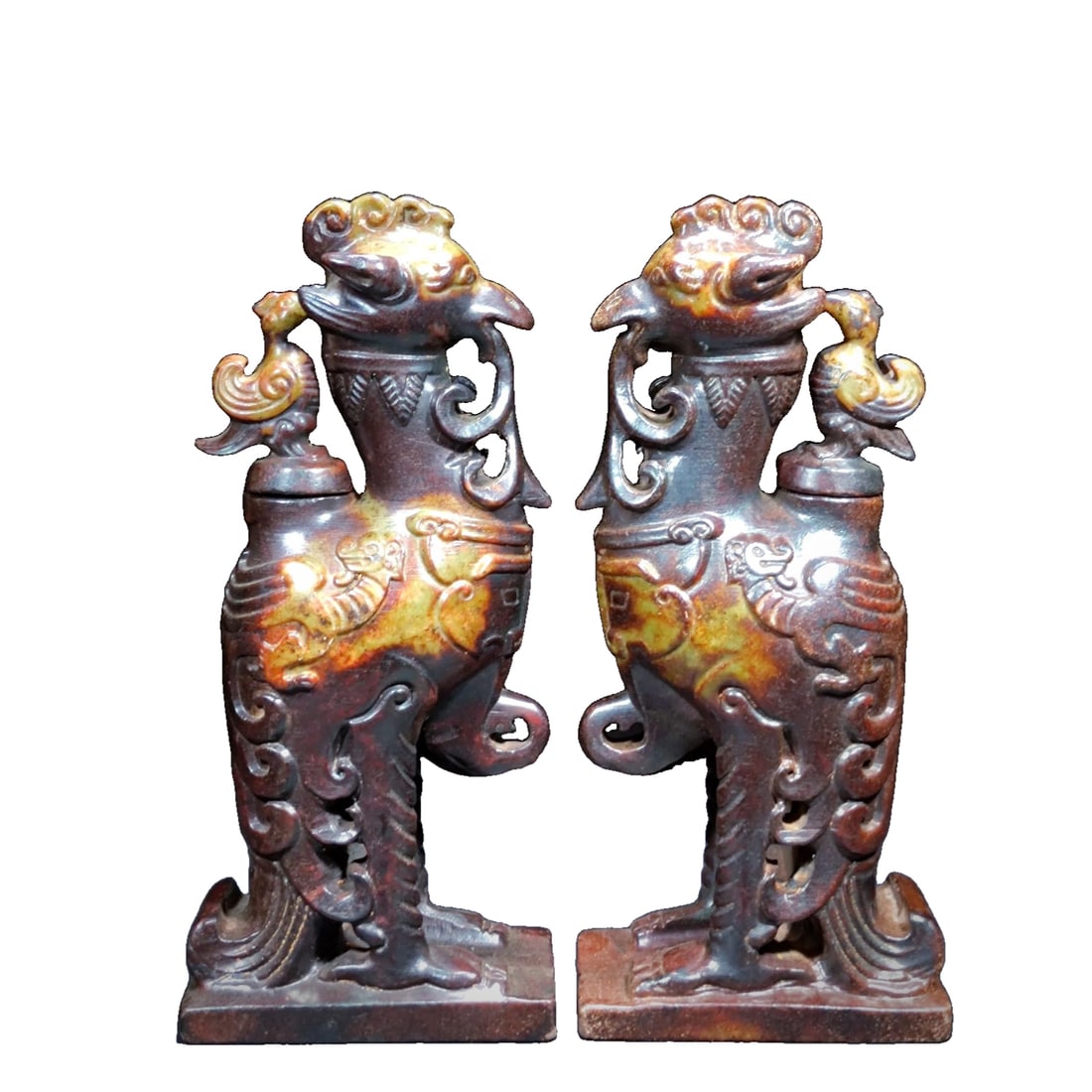 A pair of ancient jade vases (1 of 10)