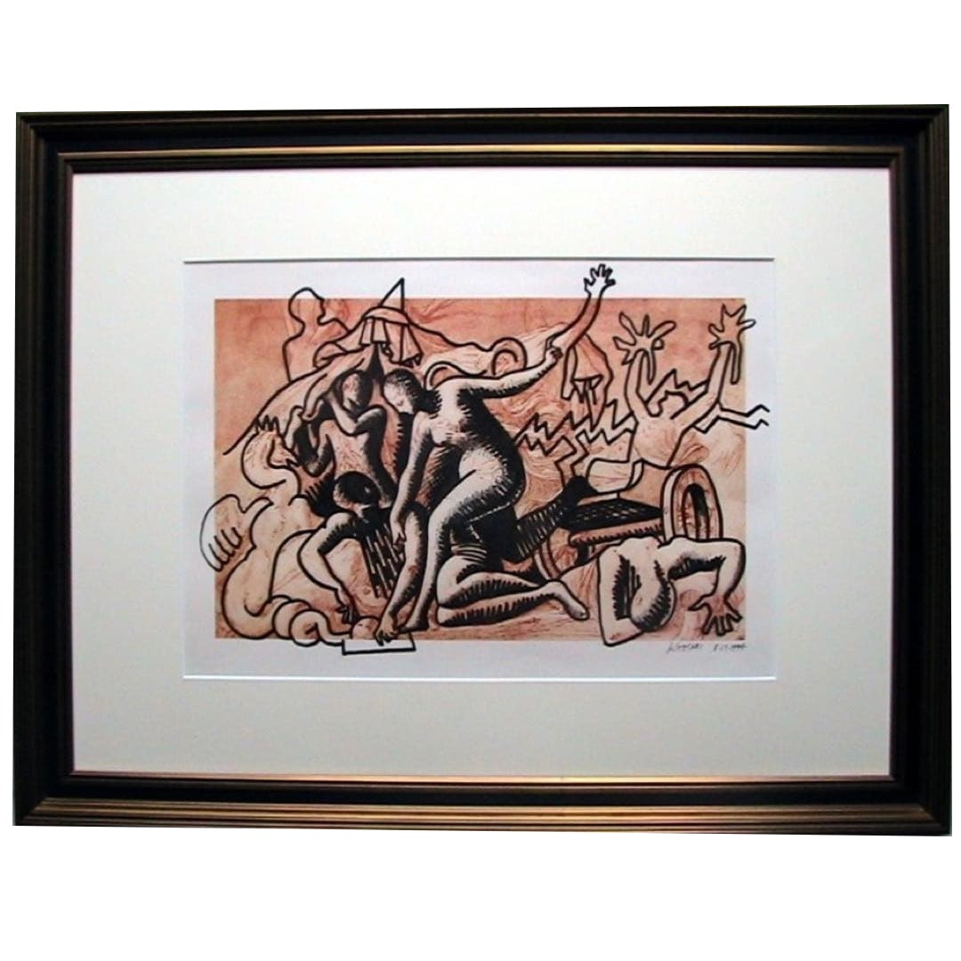 Mark Kostabi's hand-drawn marker strokes from 1994.: Precious Mark KostabiHand-drawn Mark strokes, 1994, one of a kind Product Description(Artist) Mark Kostabi(Year) August 17, 1994(Image Size) Approximately 30 cm x 42 cm(Frame Size) Approximately 52 cm