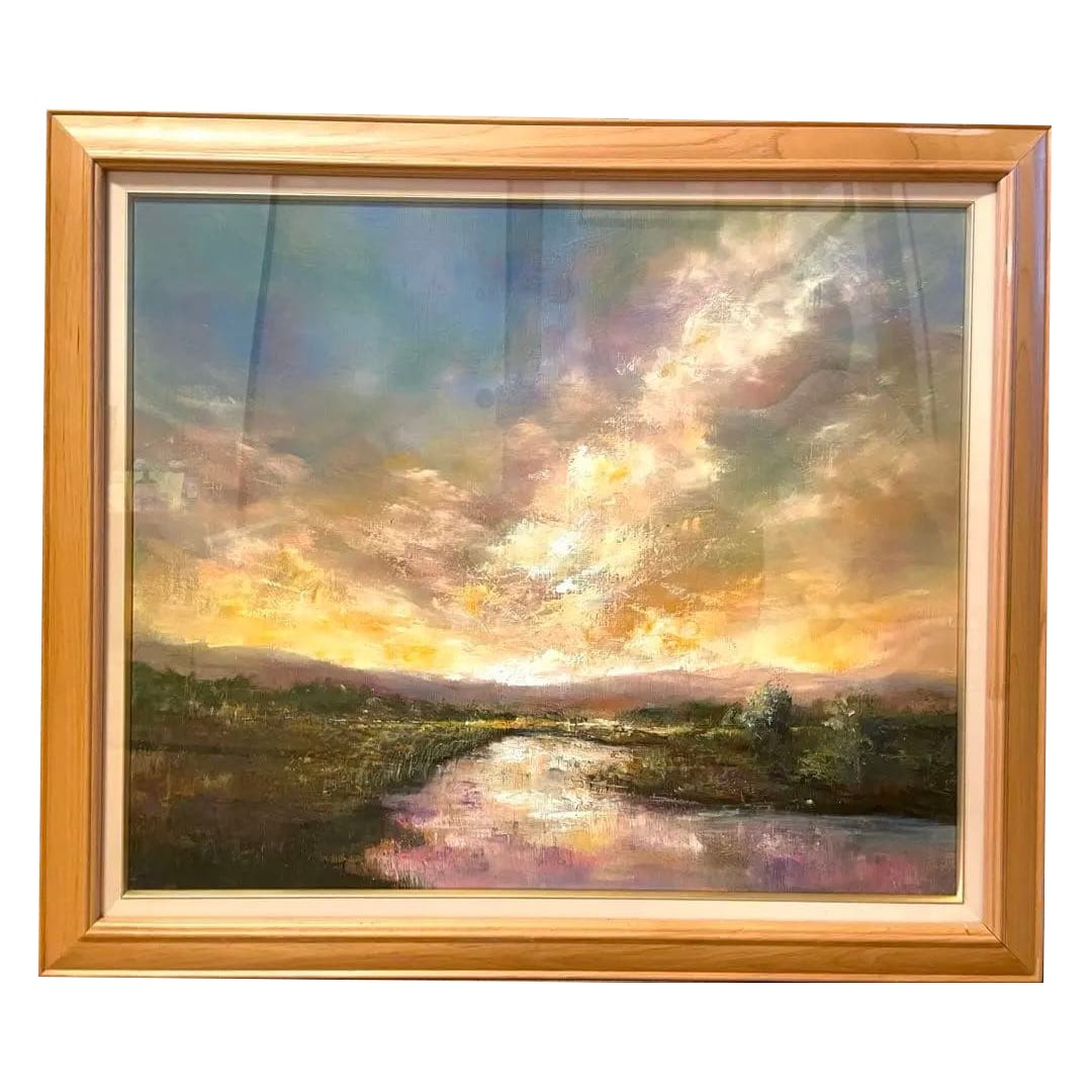 Acrylic painting, size F20, landscape painting (1 of 5)