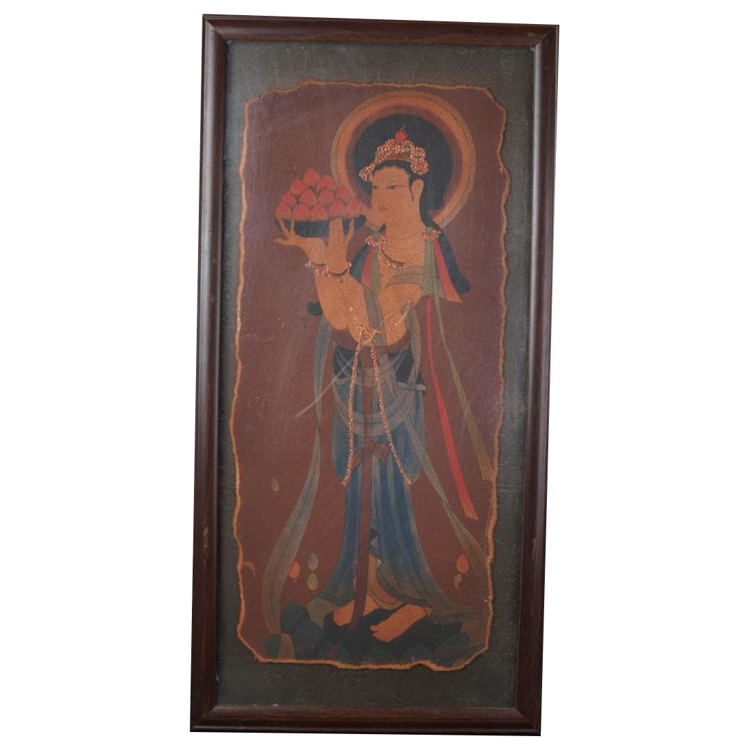 Tang Dynasty, Dunhuang Mogao Grottoes mural painting, colored figures. (1 of 11)