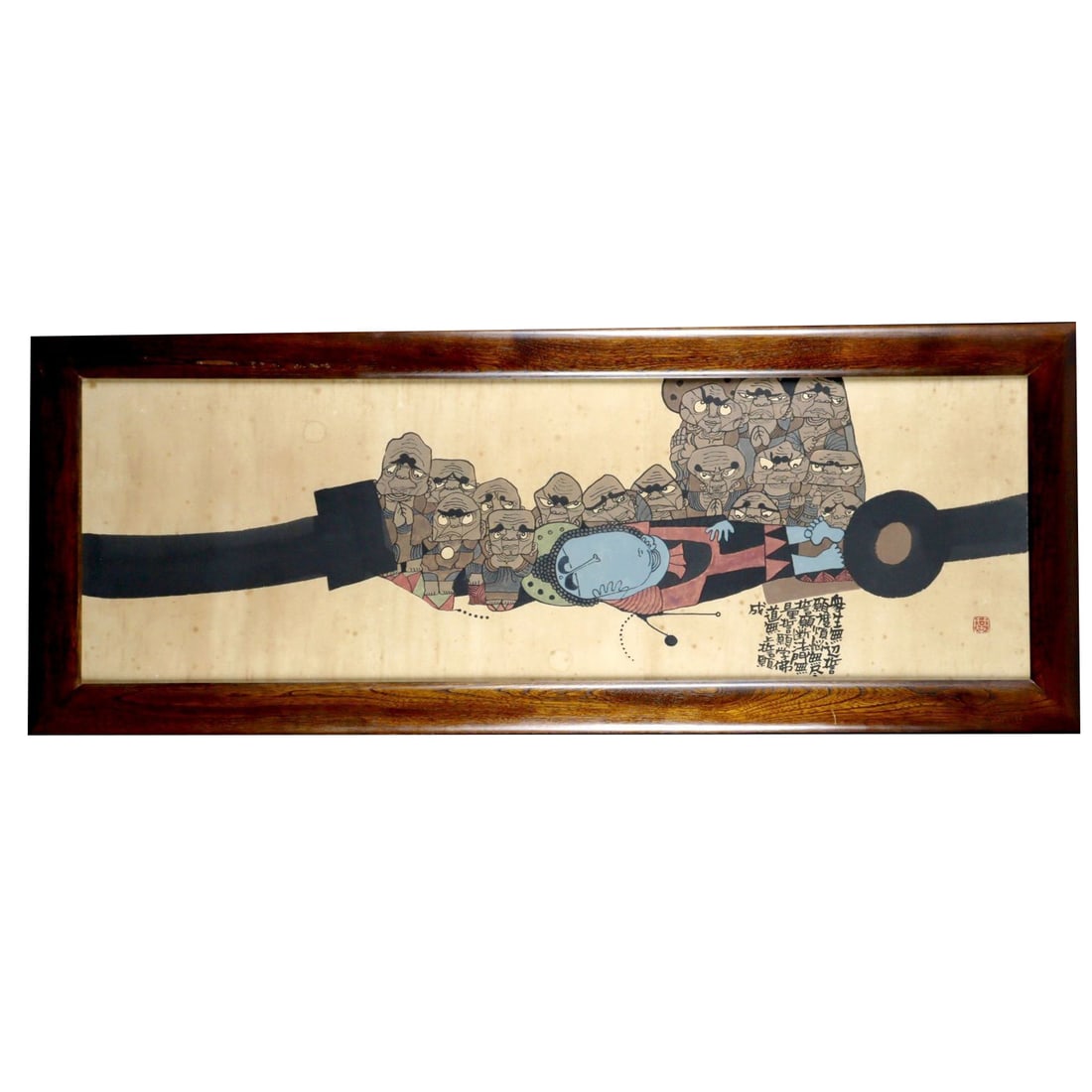 Artist: Motoaki Honjo Title: Nirvana Buddha Medium: Ink and color painting (1 of 9)