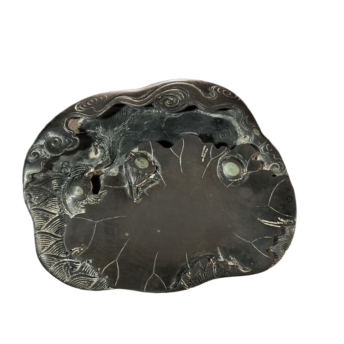 Authentic Fish Playing with Lotus Duan Inkstone (1 of 10)