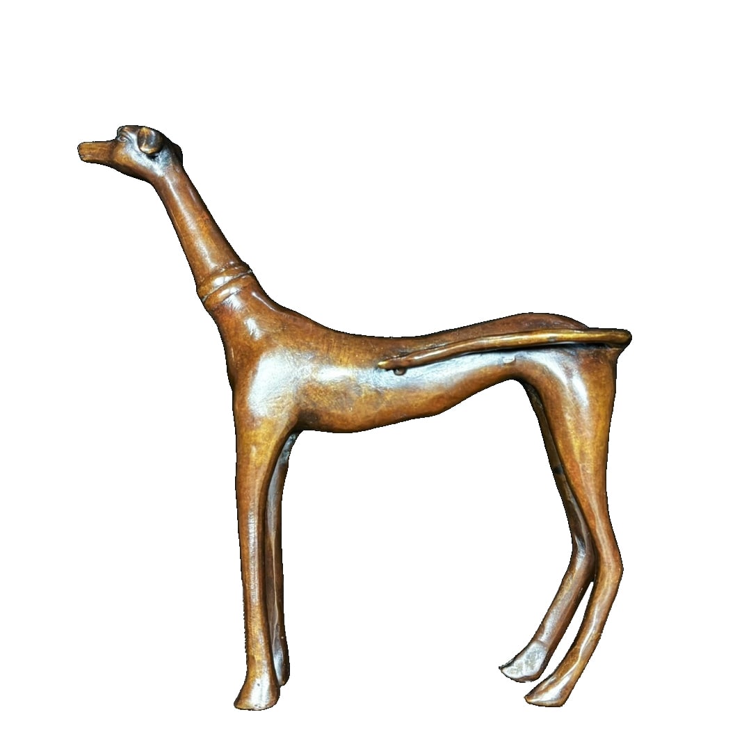 Pure Copper Greyhound Lucky Howling Dog (1 of 10)