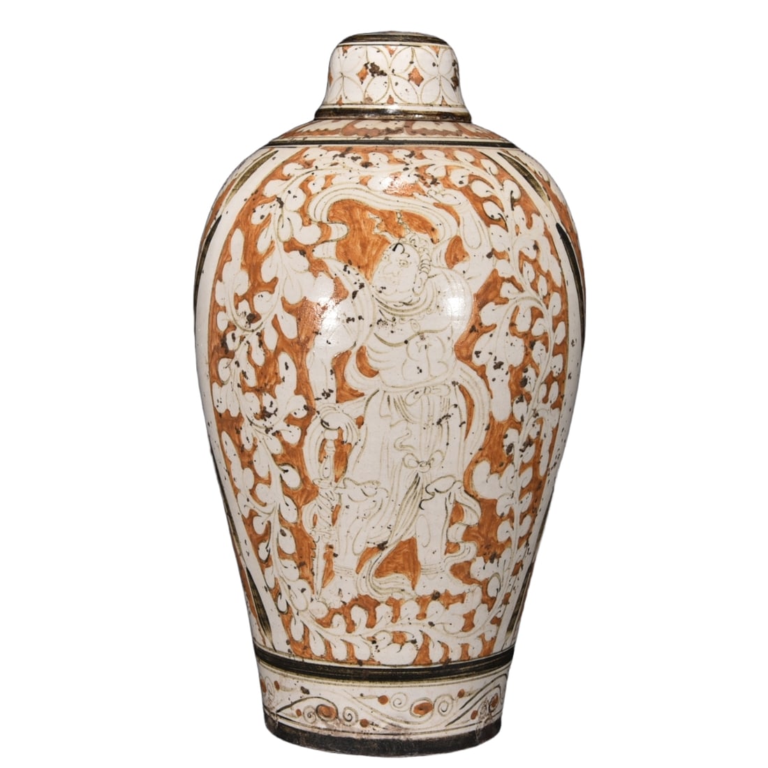 Cizhou Kiln Painted Figure Meiping Vase (1 of 10)
