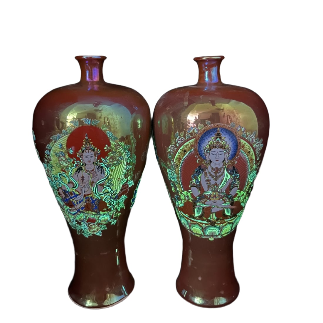 Song Dynasty Ding Kiln Colored and Gilded Luminous Plum Vase (1 of 10)