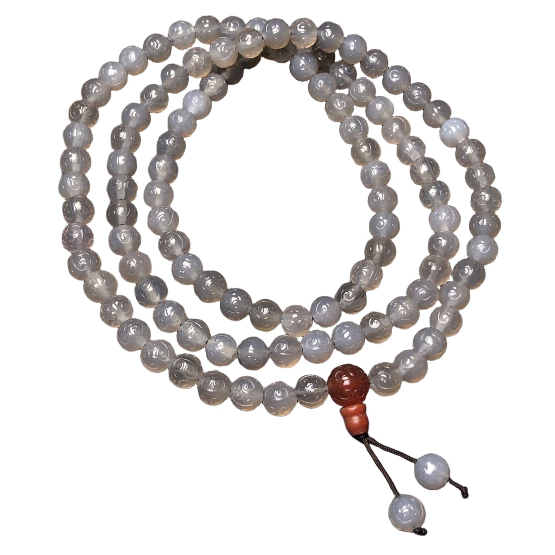 Collection Gray Agate Ruyi Pattern Necklace (1 of 10)