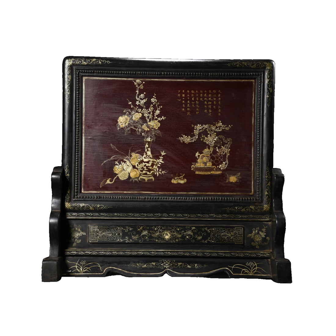 Old Wooden Lacquer Screen (1 of 10)