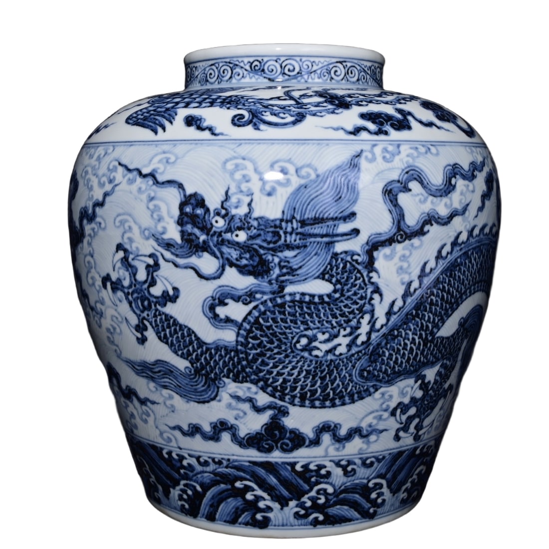 Ming Dynasty Blue and White Dragon and Phoenix Jar (1 of 10)