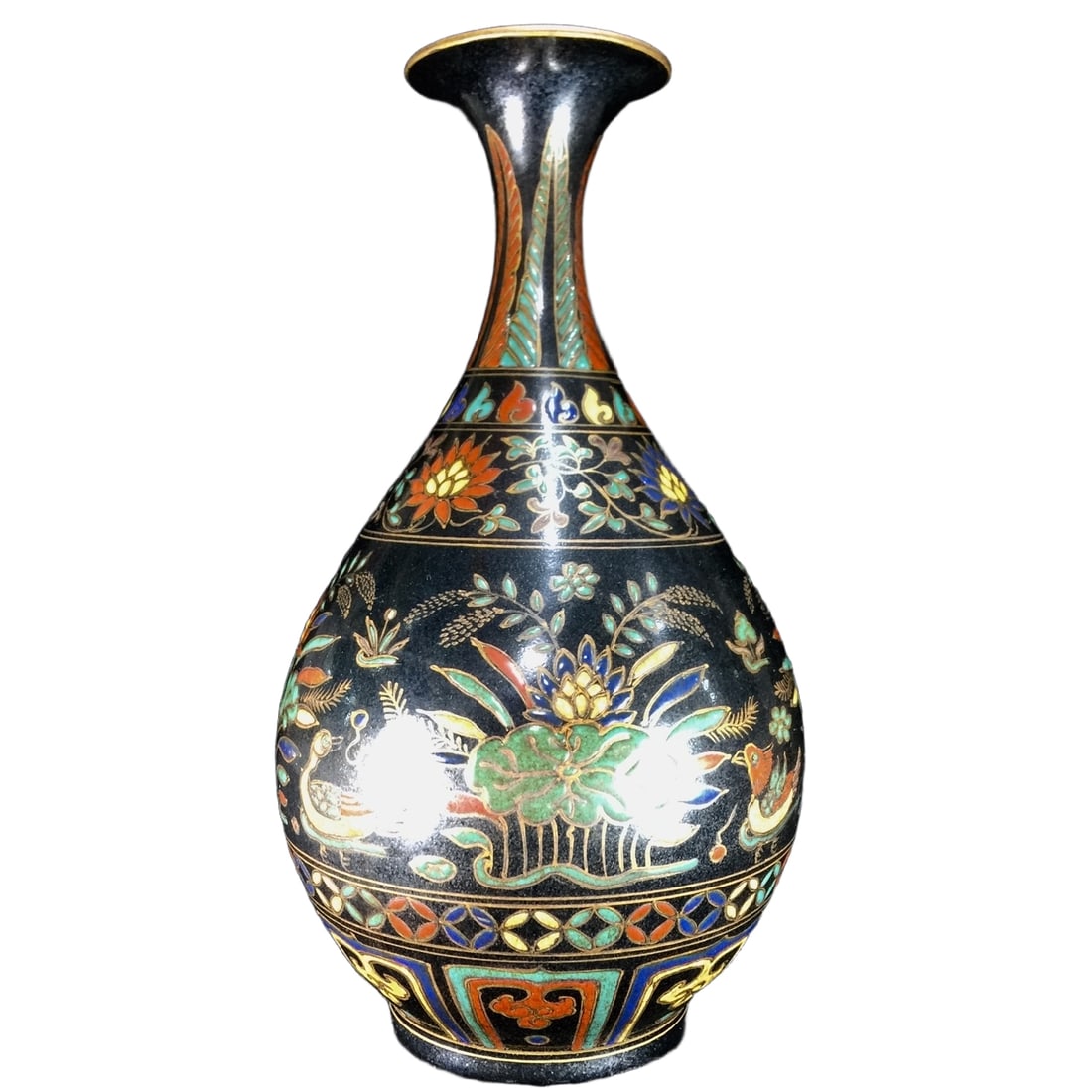 Song Dynasty Ru Ware Painted Floral Vase (1 of 10)