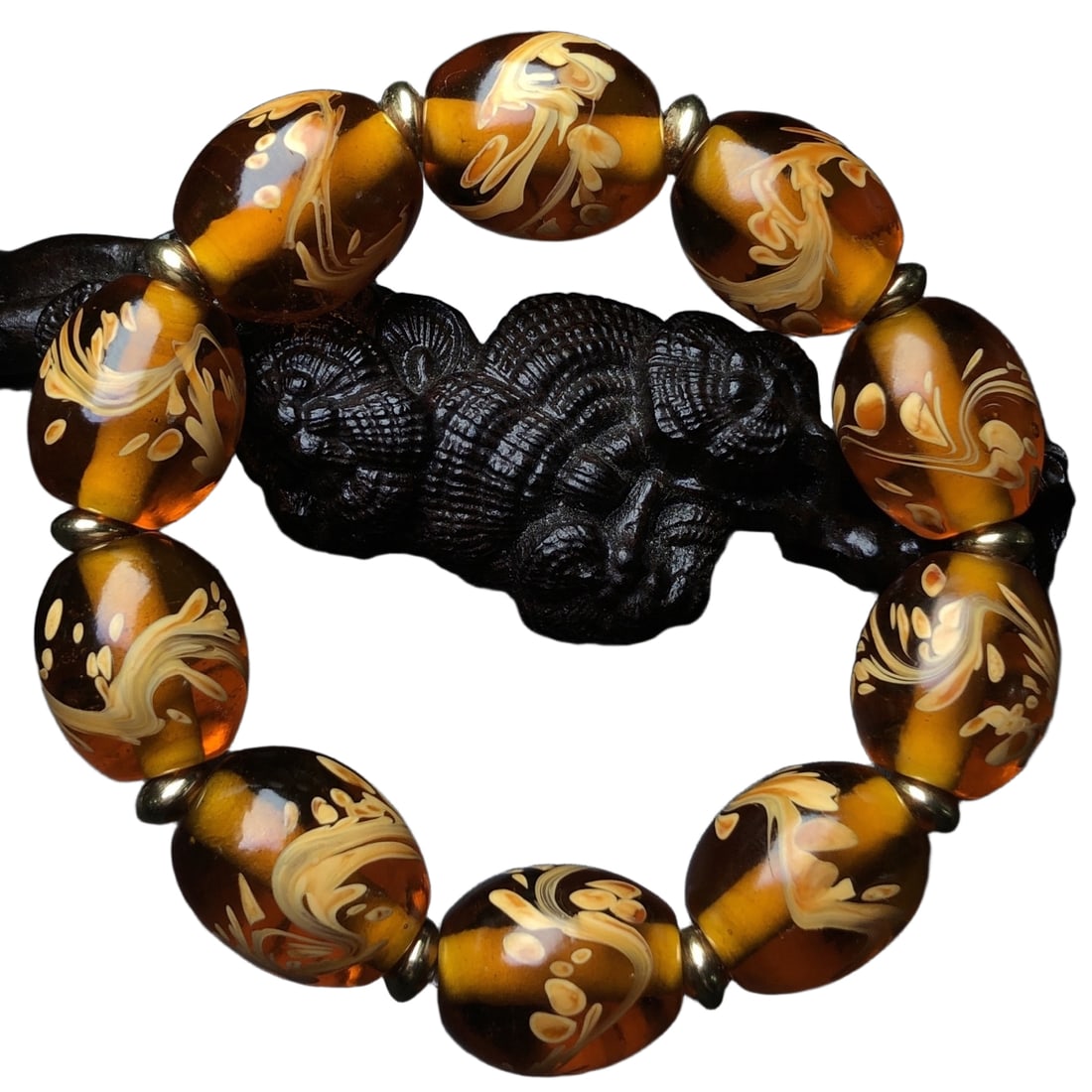 Old Glass Phoenix Tail Bracelet (1 of 10)