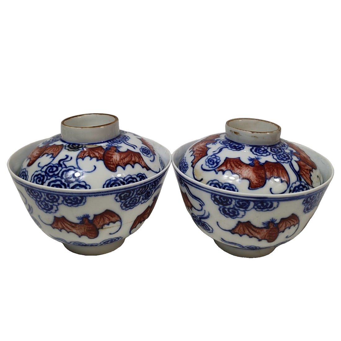 Qing Dynasty Blue and White Porcelain Fortune Bowls (1 of 7)