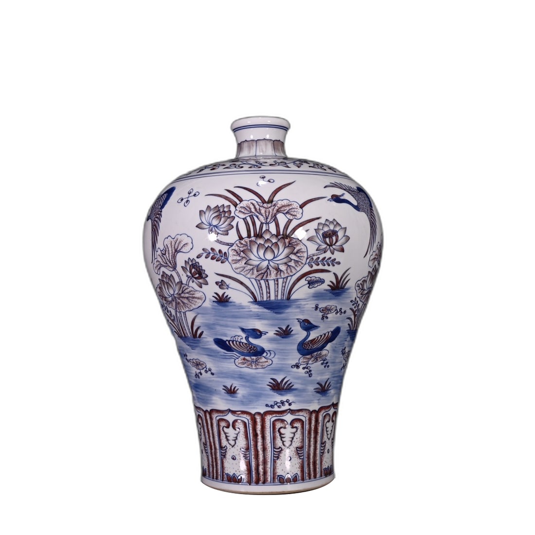 Qing Yongzheng Blue and Red Glazed Vase (1 of 9)