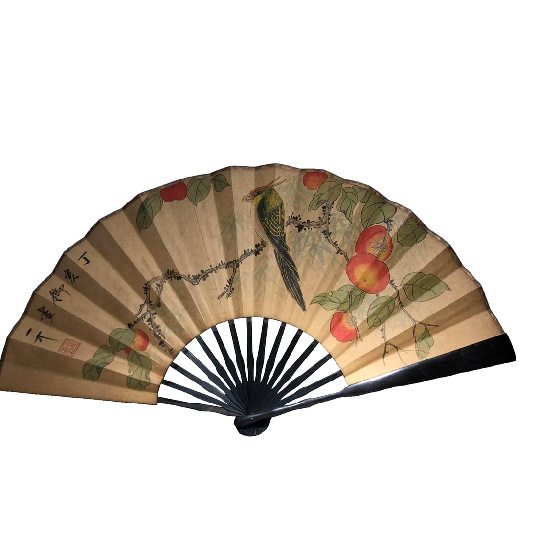 Sandalwood Hand-painted Folding Fan (1 of 10)
