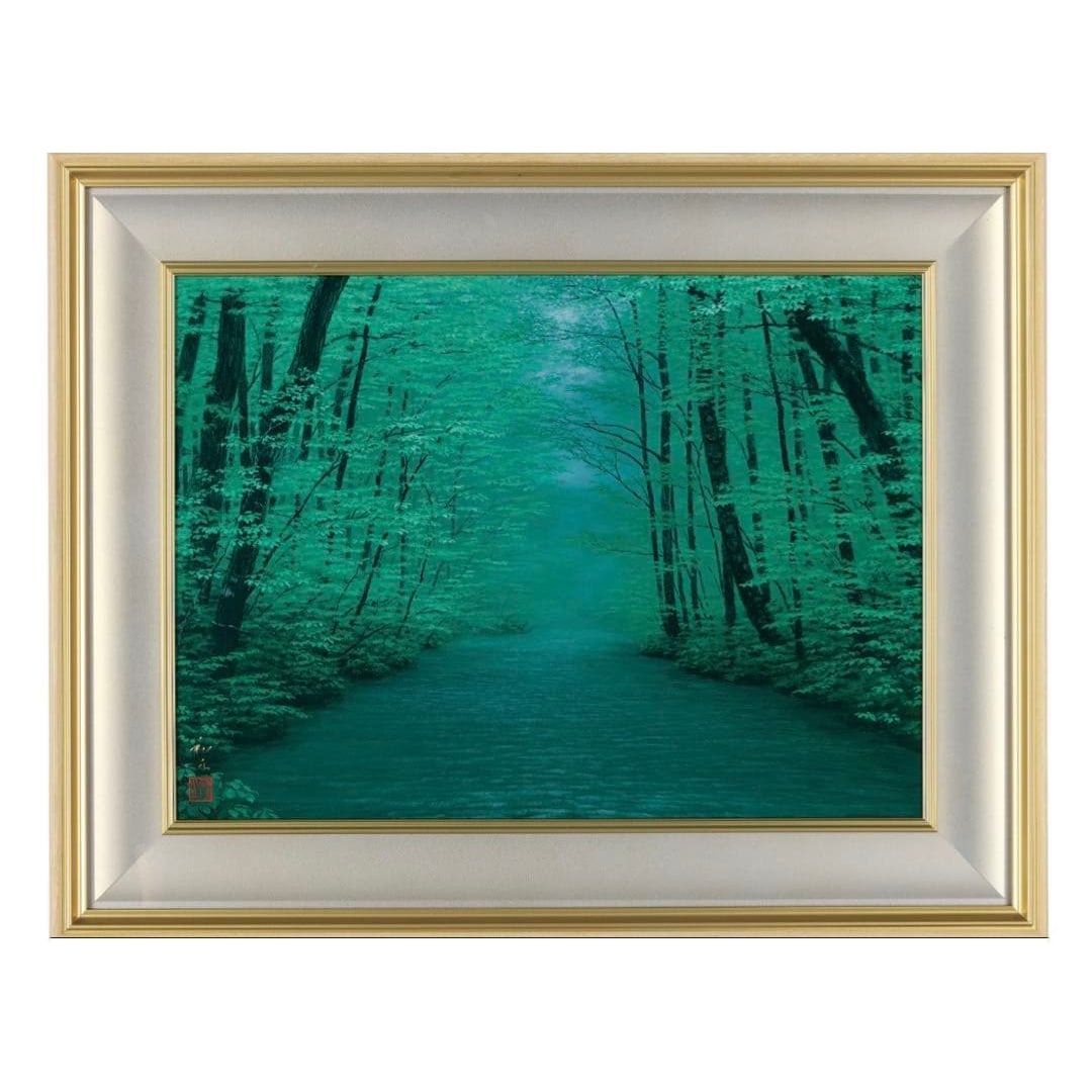 Futakawa Kazuyuki (Futakawa Kazuyuki), "Oku-Ise", authentic Japanese colored paper.: Artist: Futakawa Kazuyuki Title: Okunose Authentic traditional Japanese painting on paper, size 20, with signature and seal, a collectible masterpiece "Okunose" is a masterpiece by Nikawa Kazuyuki (Ni