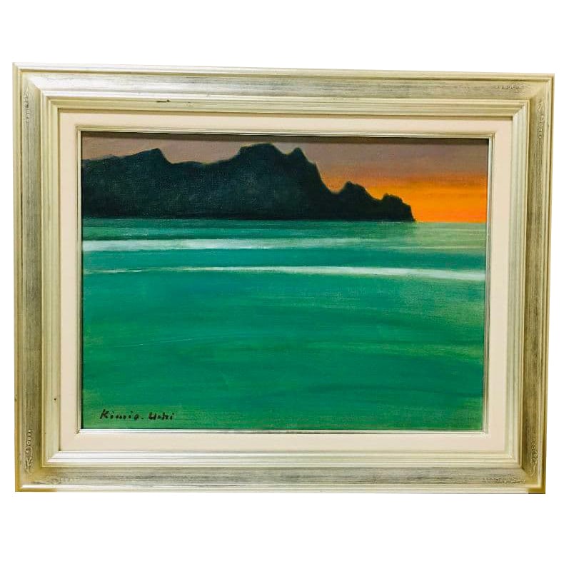 Remnant Sunset Oil Painting P8 (455 x 333mm): Sunset Oil Painting P8 (455 x 333mm) Oil Painting P8 (455 x 333mm) There may be some minor scratches. Gradual deterioration over time Please refer to the photos. Biography of Kimio Uchida Born in Naga