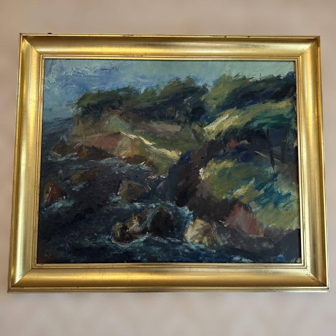 Painting by Shun Kudo, No. 30 "Scenery of Kosunokawa Coast" (1 of 8)