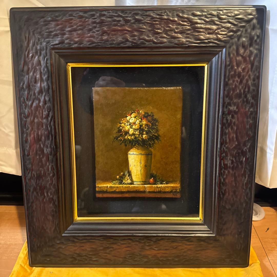 (Shoichi Nabeshima) Original oil painting "White Flowers"