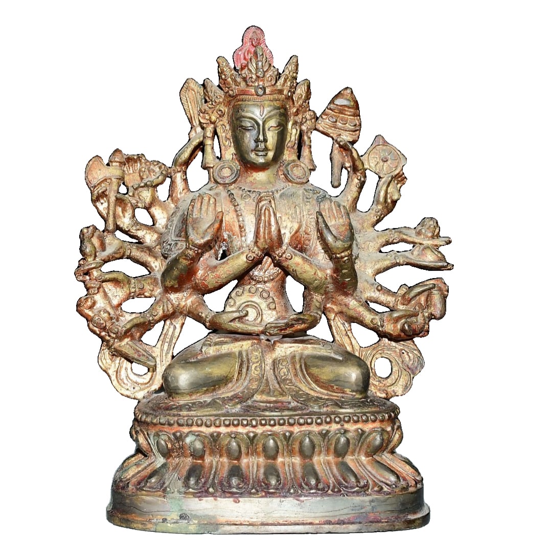 Thousand-Hand Guanyin Bronze Buddha Statue (1 of 10)