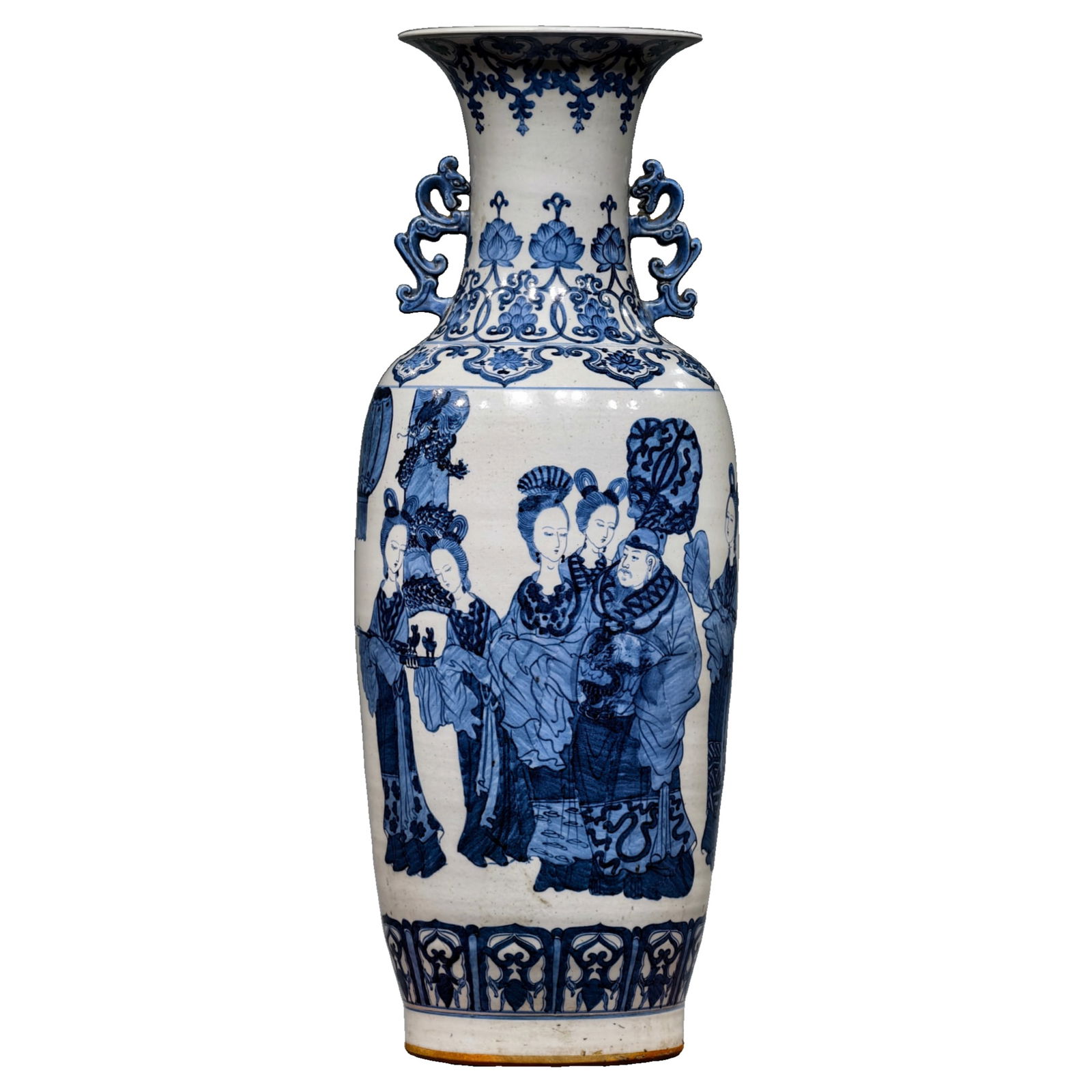 Qing Dynasty Qianlong Blue and White Dragon and Phoenix Vase (1 of 10)
