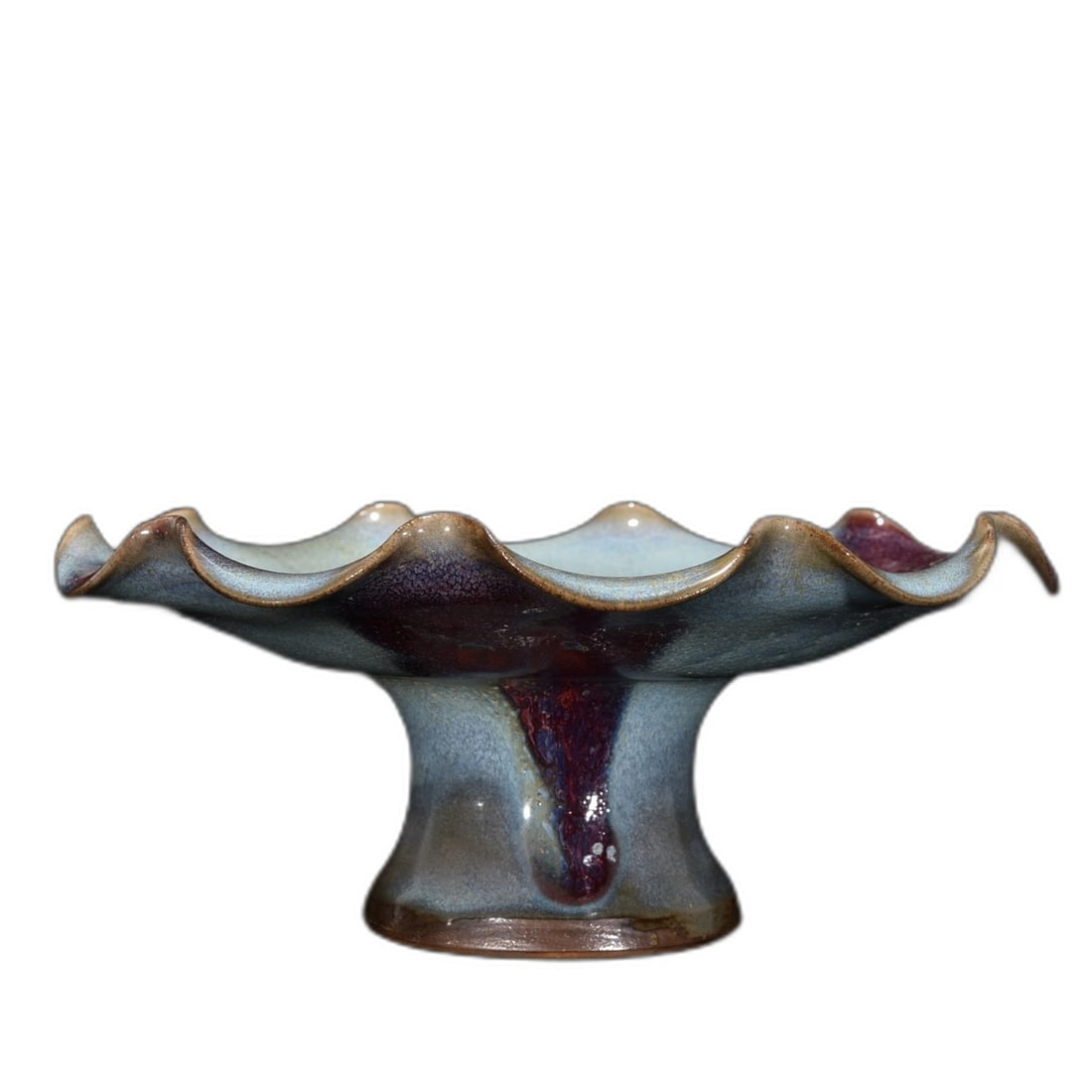 Jun Kiln Ice Crack Glaze High-footed Fruit Plate (1 of 9)