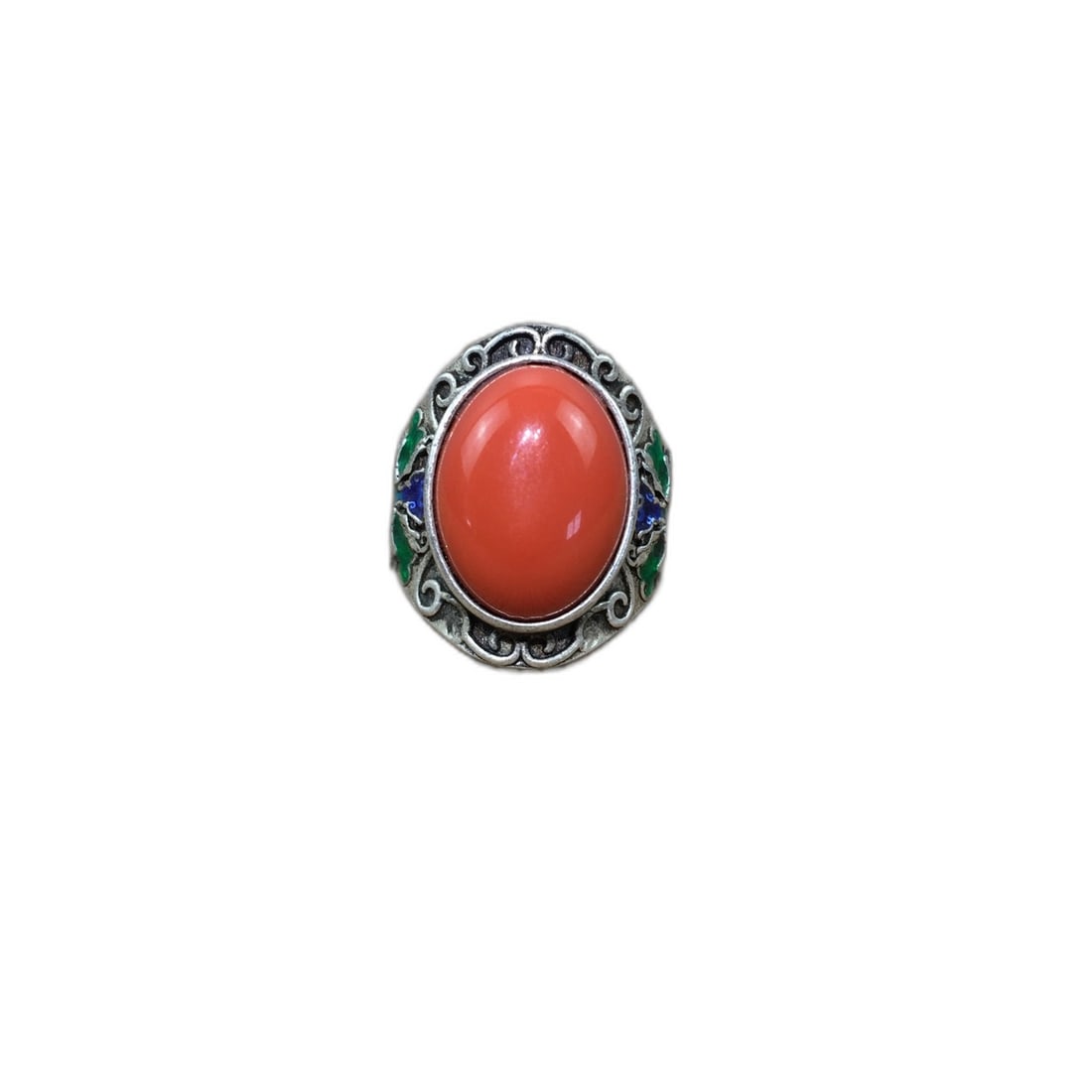 Handcrafted Sterling Silver Ring: This solid silver ring is handmade with exquisite craftsmanship, featuring a thick and heavy patina, unique design, and complete condition. The thick patina contains the precipitation of time, while