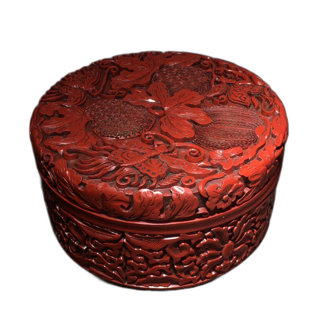Carved Red Lacquer Box (1 of 9)