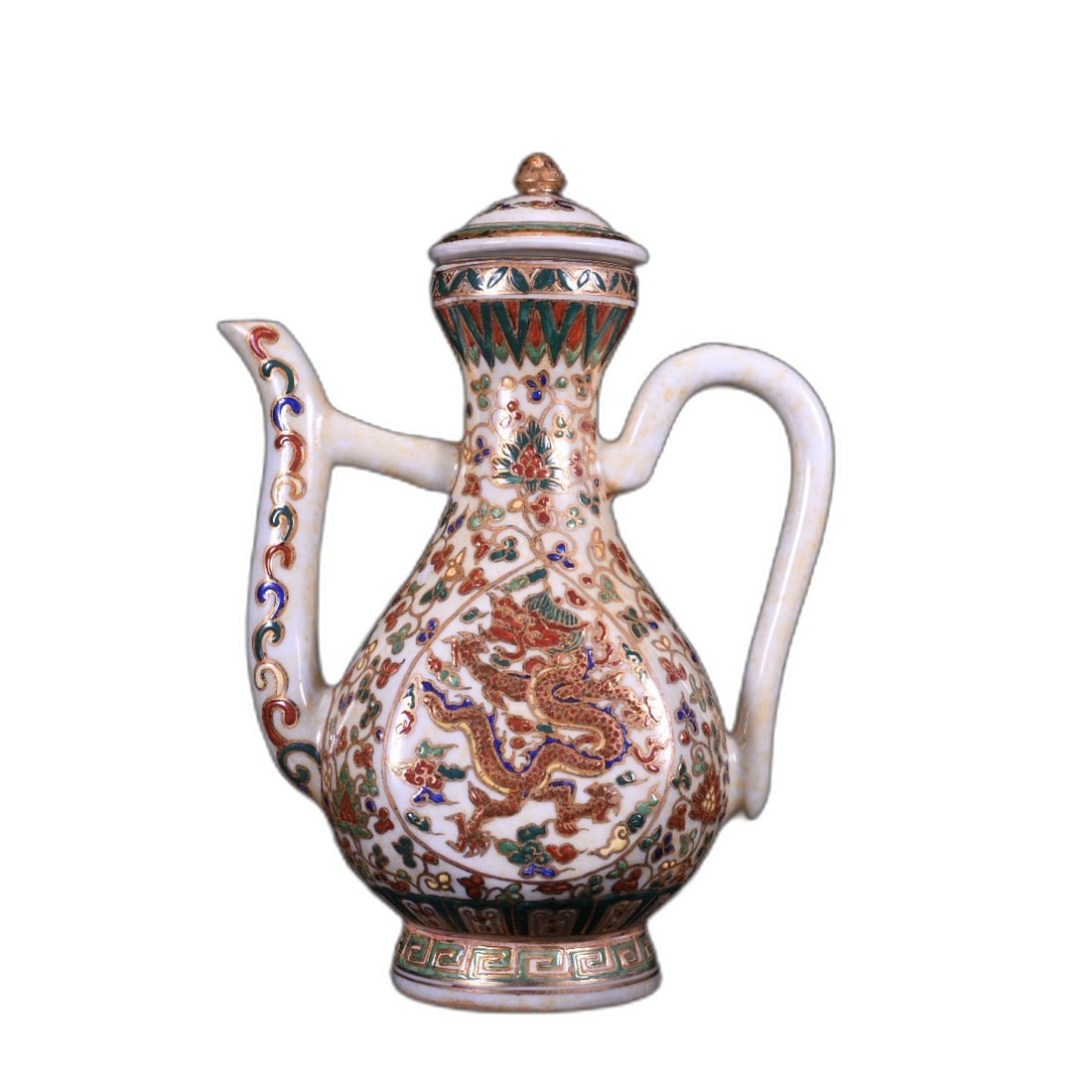 Ming Xuande Polychrome Gilt Ewer (1 of 9)