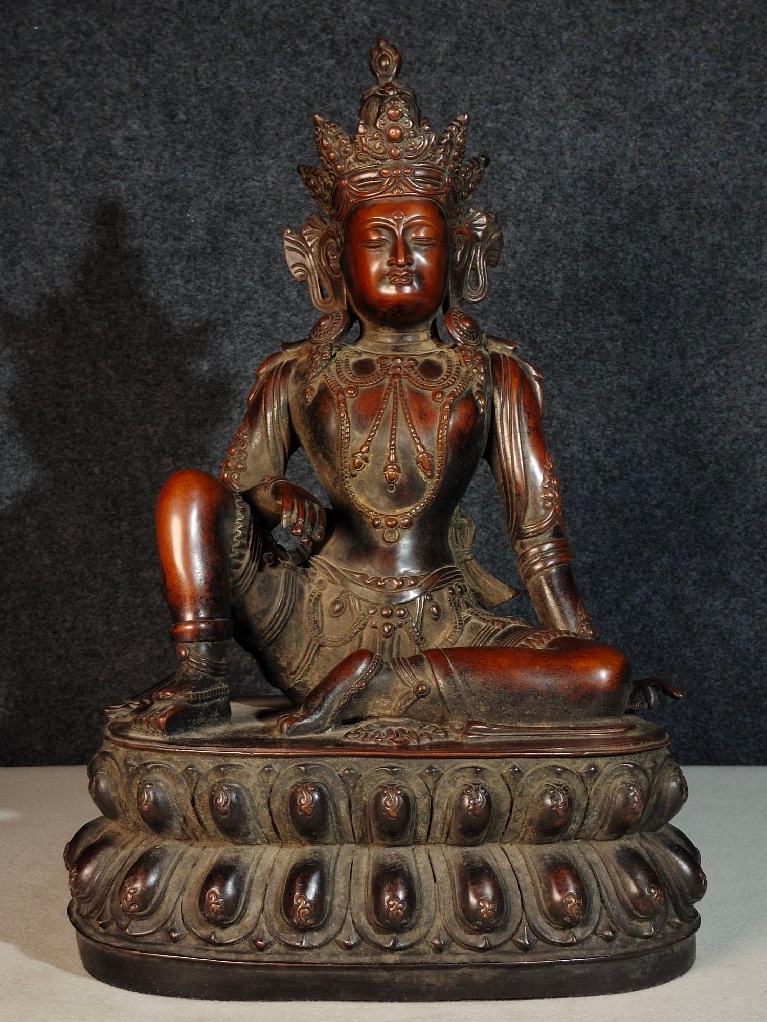 Thick Copper Tara Statue - 2