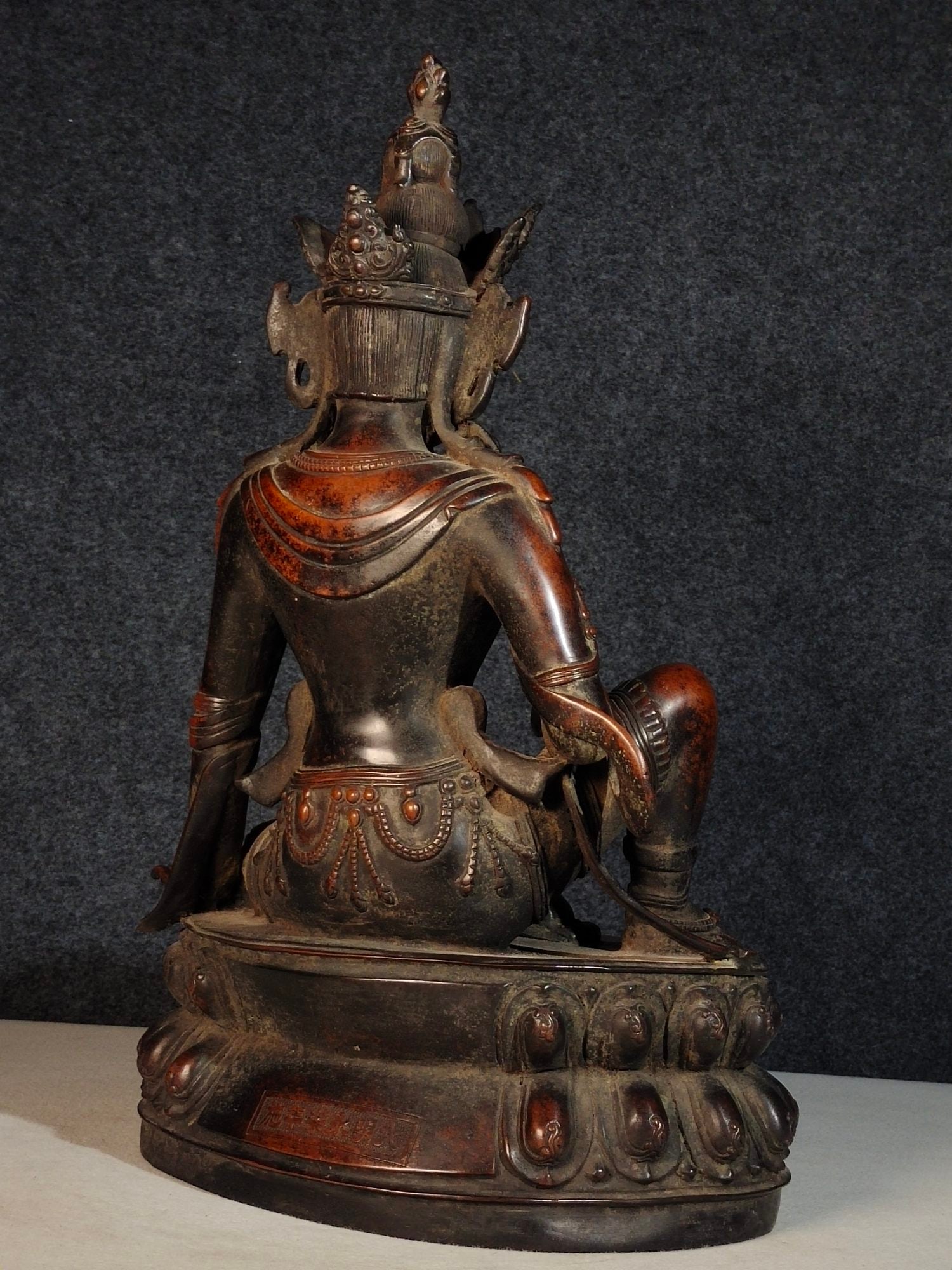 Thick Copper Tara Statue - 7