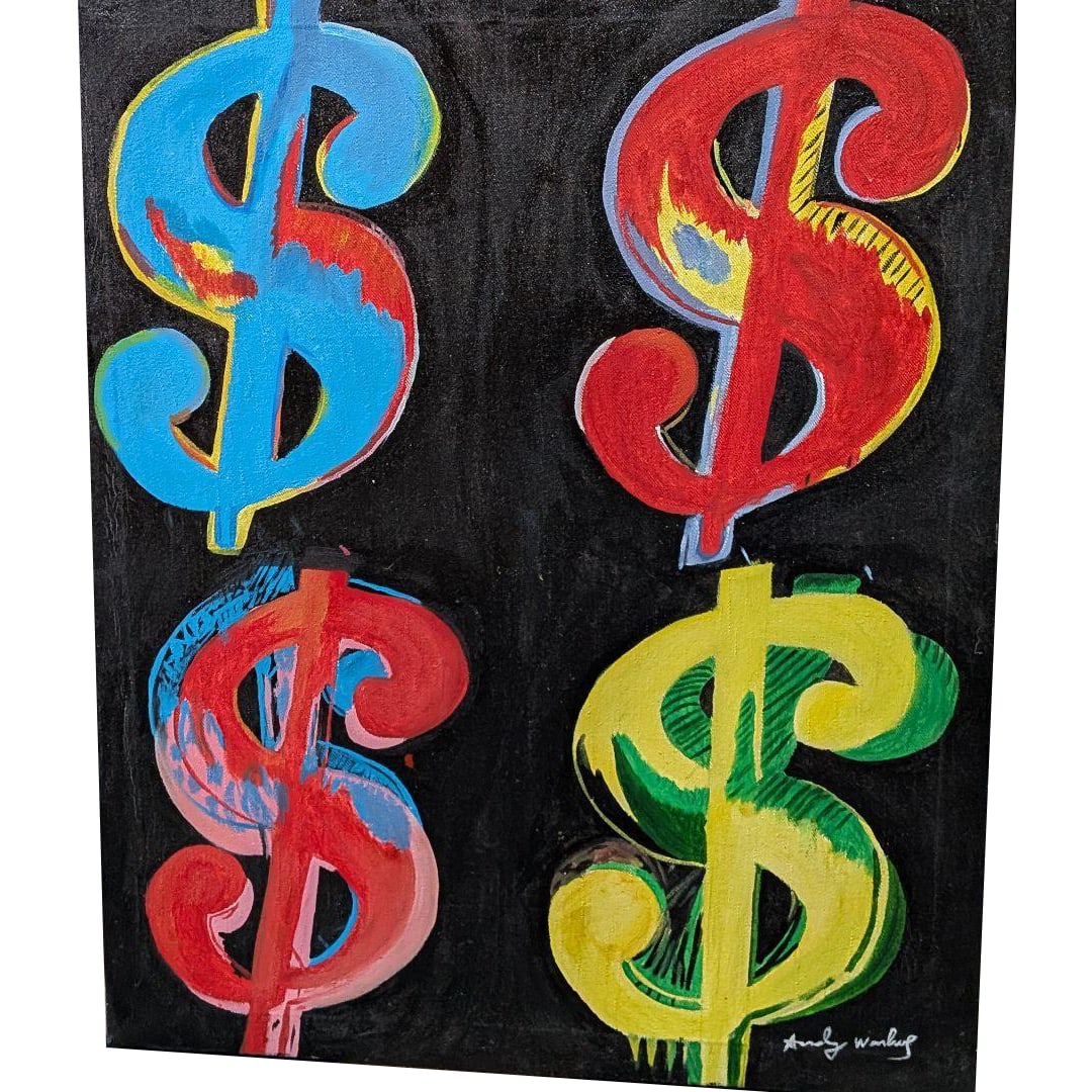 The original artwork by Andy Warhol: (Original Artwork) Andy Warhol [Certificate Included] (Personal Seal Present, with Hologram) (This is an oil painting by Andy Warhol, a hand-painted piece). Although most screen prints (prints) are ve