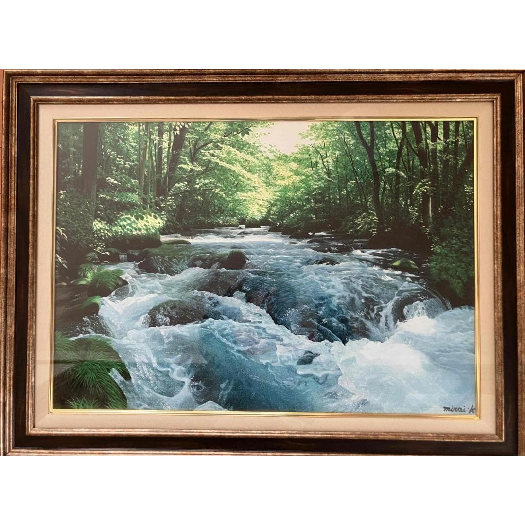 "Clear Stream Oirase" (Radiant Clear Stream Oirase) 15-inch oil painting (1 of 12)