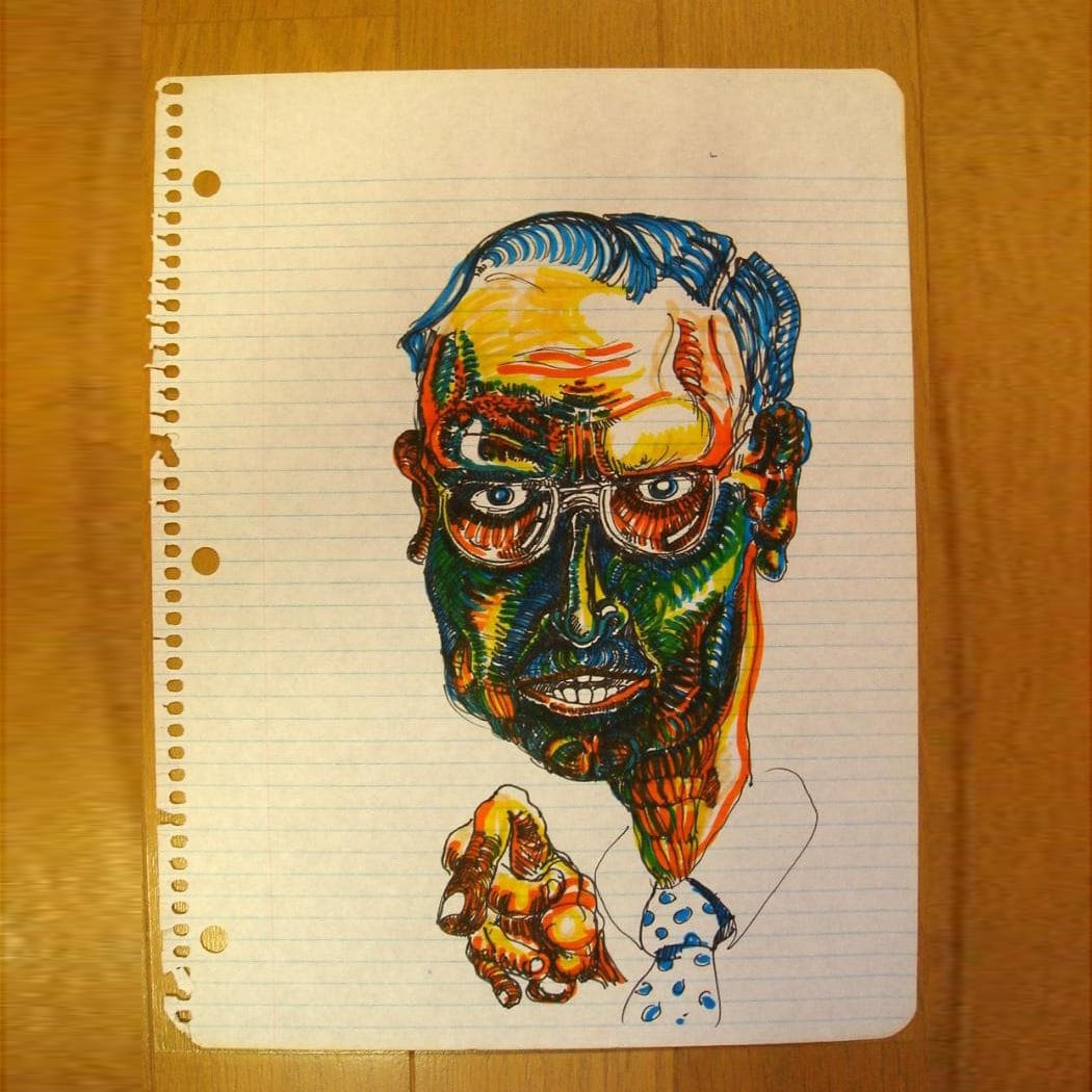 Daniel Johnston Drawing 80's Early Work Original Hand-Drawn: Daniel Johnston Early 1980s Hand-Drawn Original Work Daniel Johnston Early 1980s Hand-Drawn Original Work Daniel Johnston (January 22, 1961 – September 10, 2019) was an American singer-songwriter, o