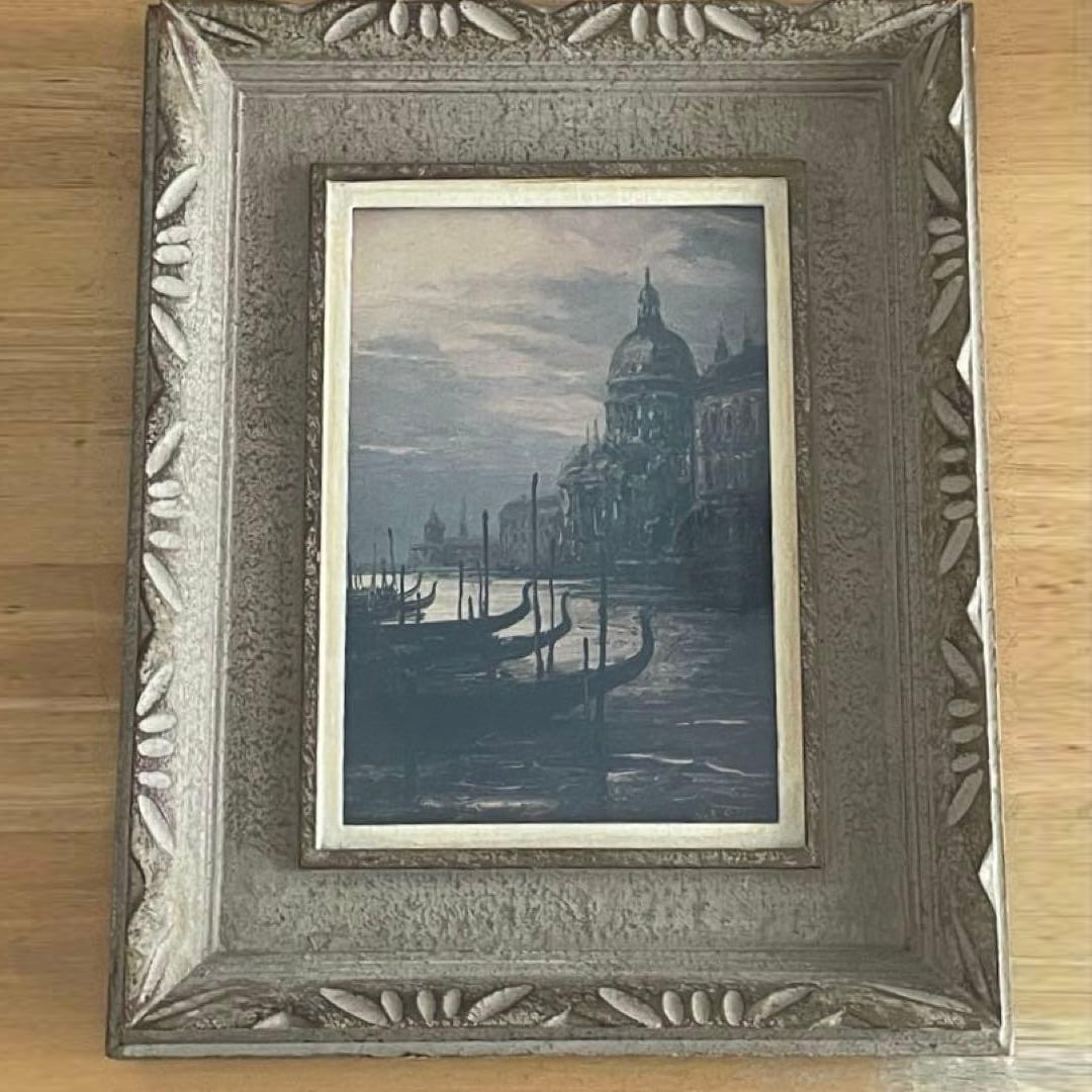 Masateru Suzuki "Venice" Oil Painting Framed Showa Era Artwork: Suzuki Masateru "Venice" Oil Painting Framed Showa Era Painting Marine Artist Suzuki Masateru - Title: Venice - Signature - Theme: Marine, Sailing Ships - Technique: Oil Painting - Size: Approximately