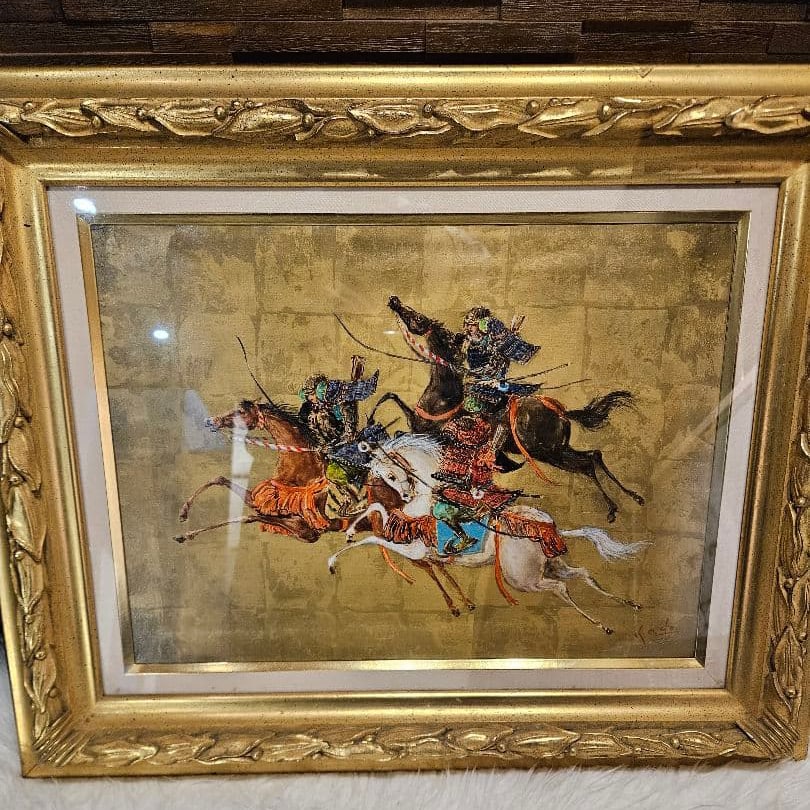 Kado Hiroshi "Charge" Oil Painting F8 Size: Kado Hiroshi "Charge" Oil Painting F8 Size, Represented by Nichido Gallery, Gold Leaf, Masterpiece, Oil Painting Size: F8 Canvas: 45.0 x 32.5 cm Frame: 63.5 x 51.5 cm Freight: 1.International Freight: